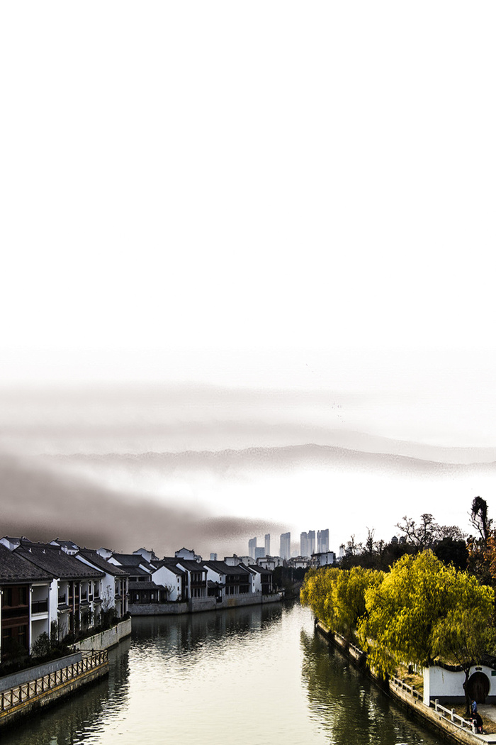 中国风小溪背景高清
