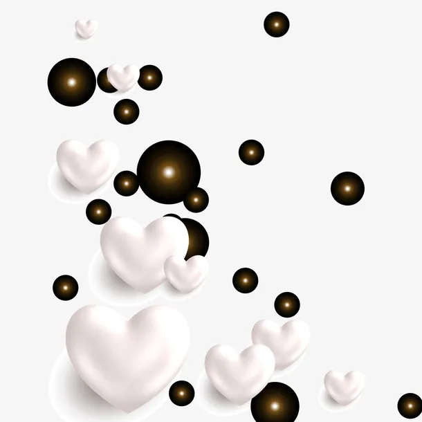 白色情人节装饰矢量图免抠