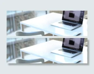 白色桌子电脑海报免抠