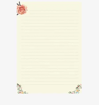 小清新简单信纸免抠