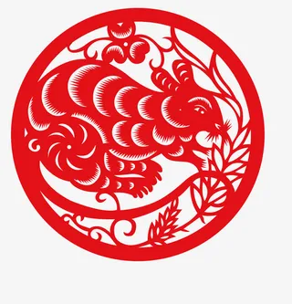 新年喜庆十二生肖剪纸装饰窗花设免抠