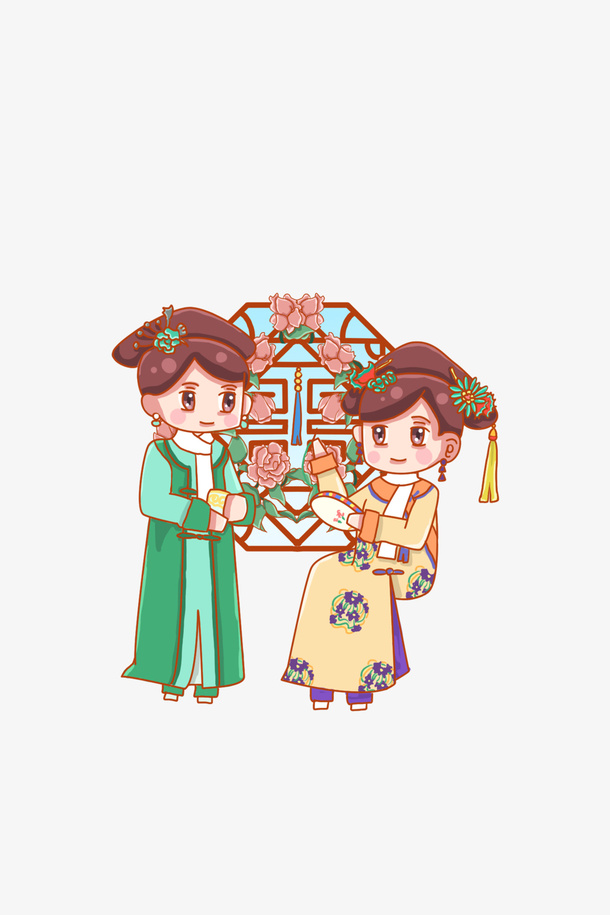 国潮风古风人物免抠