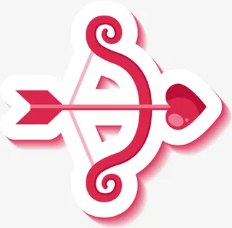 粉色卡通弓箭武器免抠