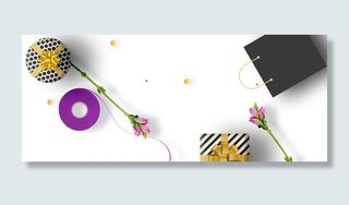 爱的礼物白色简约banner高清