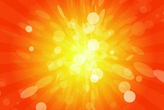 红底黄色光斑光效免抠