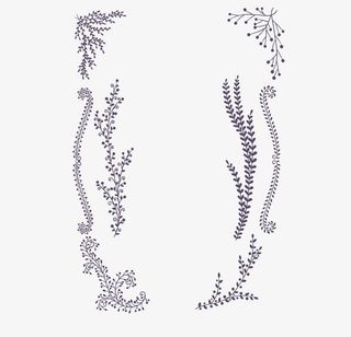 素雅花纹边框背景矢量素材