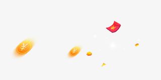 漂浮金币红包免抠