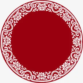 中秋节红色月饼花纹免抠