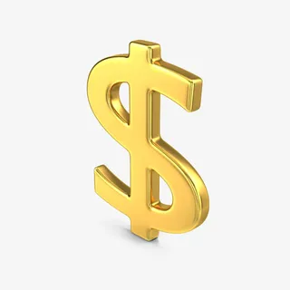 黄金美元符号免抠