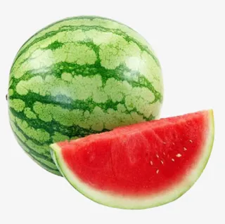 西瓜红色圆形的免抠