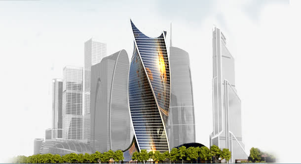 造型独特的建筑免抠