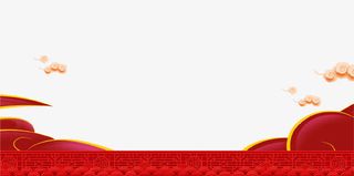 红色背景祥云底纹PNG