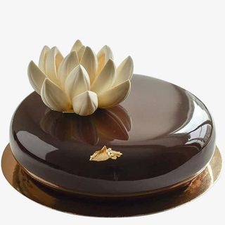 荷花巧克力慕斯蛋糕免抠