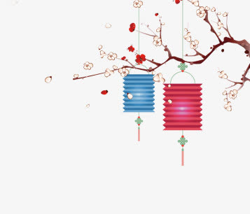 梅花灯笼免抠