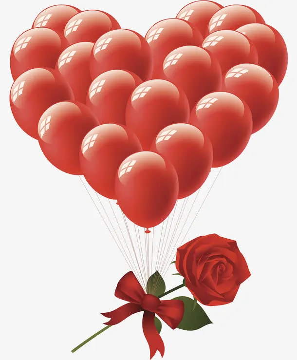 爱在七夕玫瑰花免抠