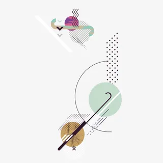 简约设计几何抽象装饰素材免抠