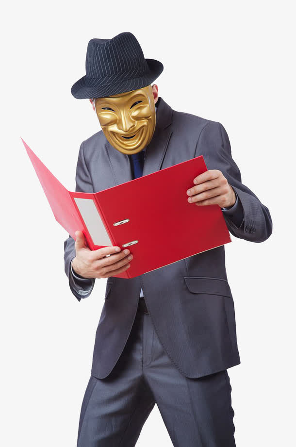 看文件的神秘人免抠