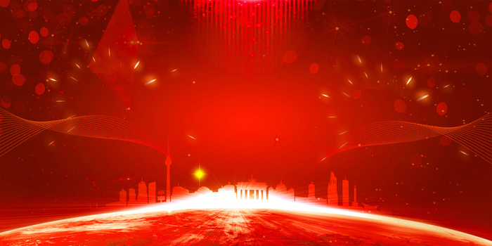 2019年会红色商务通用背景高清商务科技背景