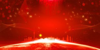 2019年会红色商务通用背景高清商务科技背景