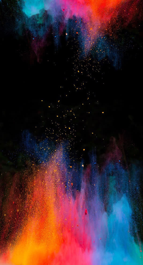 彩色粉末混合壁纸免抠背景H5背景元素