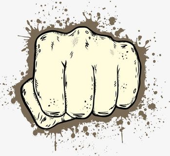 装饰励志拳头免抠