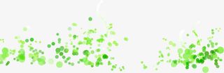春天绿色墨迹装饰免抠