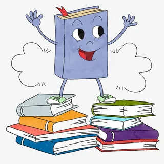 创意矢量手绘卡通书本插图素材免抠