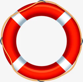 手绘沙滩游泳圈卡通免抠