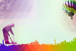 五彩渐变几何背景高清