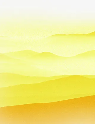 国庆节黄色山峰海报免抠