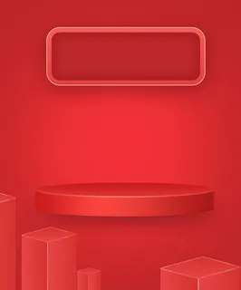 红色背景，平台的免抠