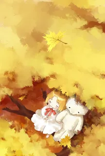 油画彩绘风格高清枫树枫叶免抠