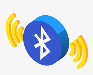 手绘蓝色蓝牙连接免抠