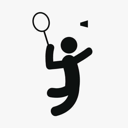 打羽毛球图标免抠