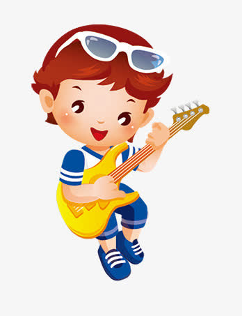 弹吉他的小男孩免抠