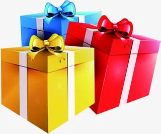 礼品礼盒节日气氛素材免抠