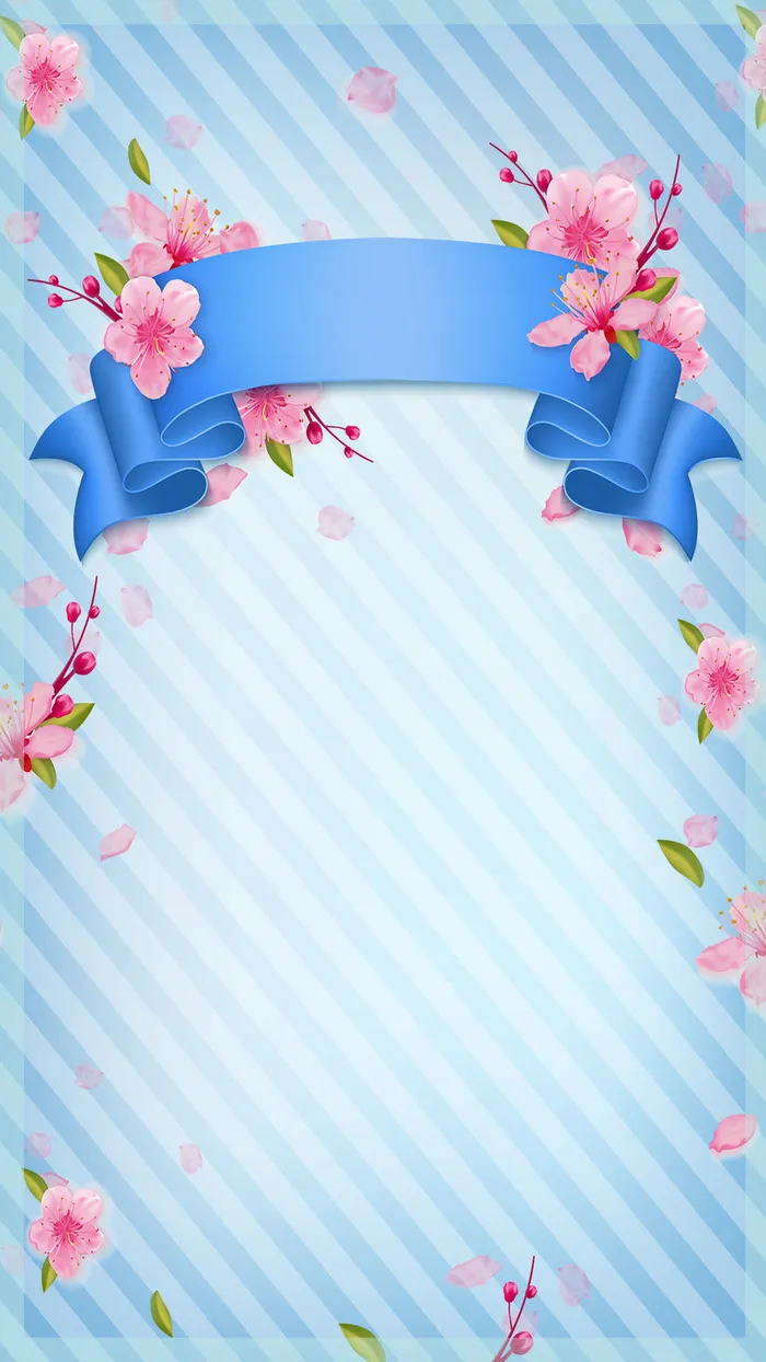 浪漫春天桃花背景图高清