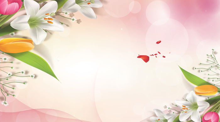 妇女节花朵海报背景素材高清