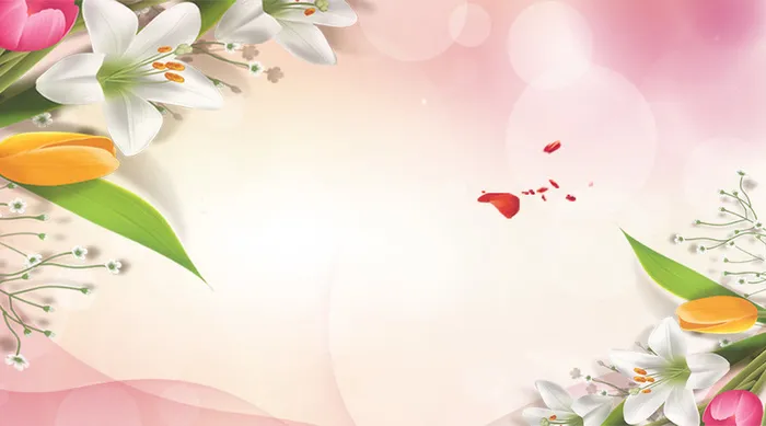 妇女节花朵海报背景素材高清