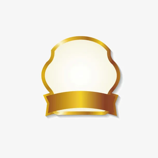 金色边框促销标签免抠