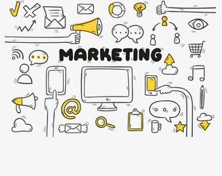 手绘市场销售元素背景