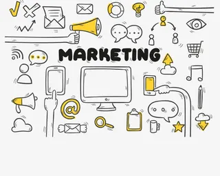 手绘市场销售元素背景