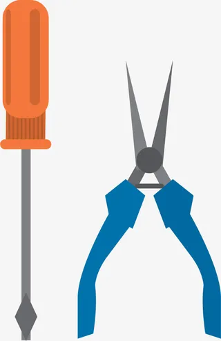 老虎钳子螺丝刀一套工具免抠