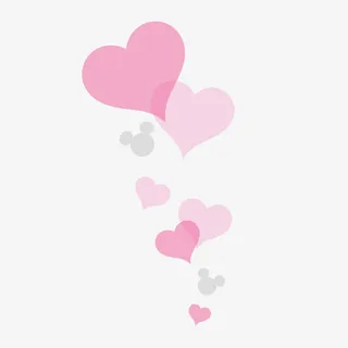 粉色浅粉色爱心装饰免抠