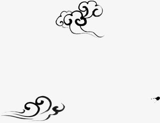 古风中国风祥云云朵花边免抠