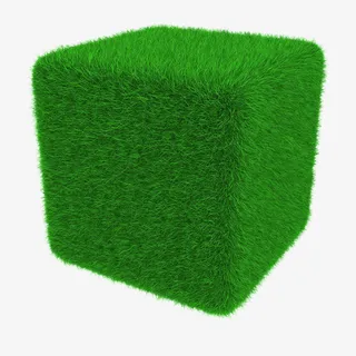 绿色立体草地免抠