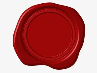 密封蜡印绘画标签免抠