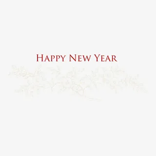 新年快乐免扣花纹免抠