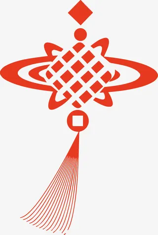 中国结底纹贴纸设计免抠