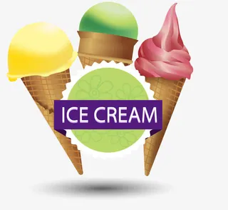三只彩色冰激凌免抠